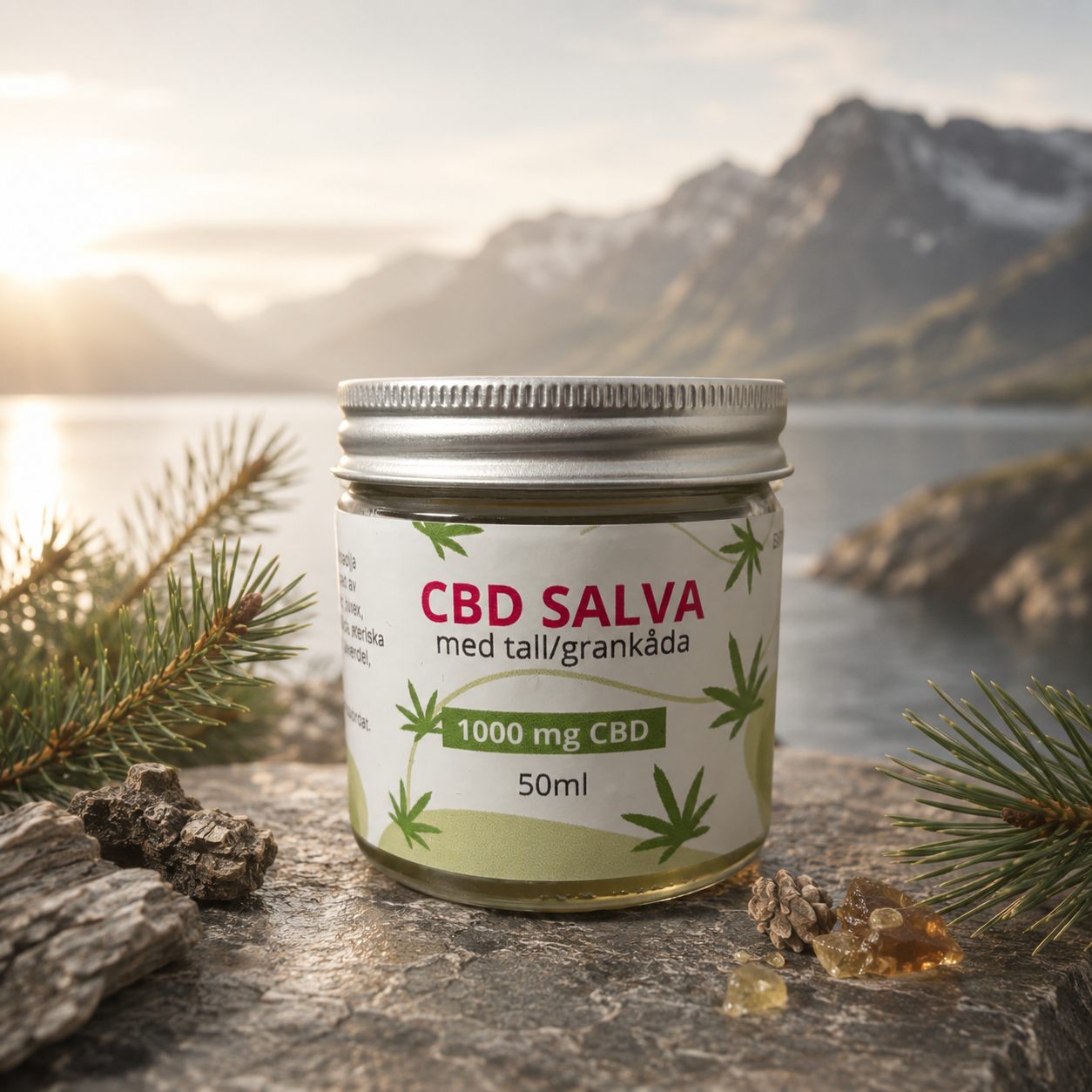 CBD Salva med Tall- & Grankåda – 1000 mg CBD